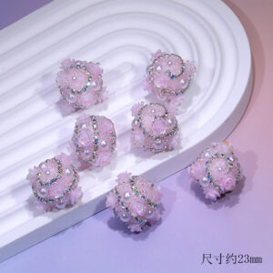 Pink diamond flower balls