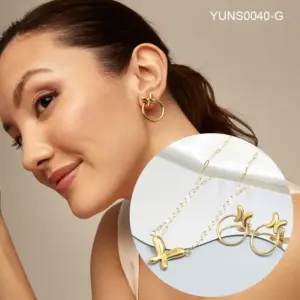 304 Stainless Steel Heart Shape PVD Coated Stone-Free Real Gold Plated Casual Simple Style Classic Style Waterproof Non Tarnish Plating Cuban Link Chain Curb Chain Ball Chain Figaro Chain Gold Bracelets Necklace