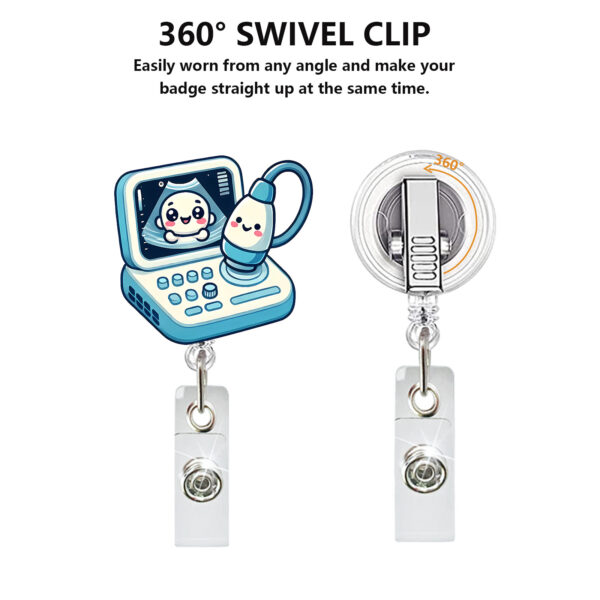 Wholesale New Acrylic Medicine Box Lung Instrument Retractable Rotating Doctor Nurse Retractable Badge Scroll Certificate Easy Pull Buckle