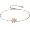 Wholesale Simple Style Flower Stainless Steel Women's Anklet