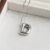 Wholesale Simple Style Classic Style Letter Copper Silver Plated Pendant Necklace In Bulk
