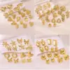 Wholesale Style 18K Gold Stainless Steel Compression Oil Earrings Irregular Stainless Steel Stud Earrings