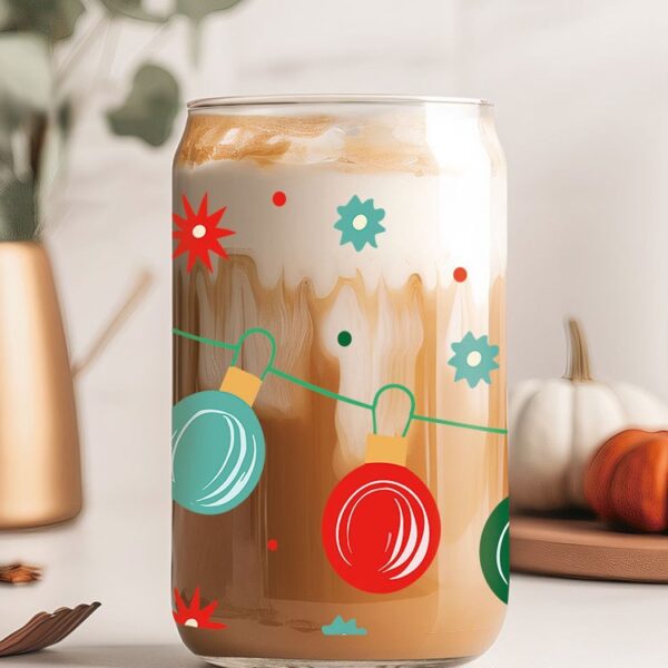 Wholesale Uv Transfer Sticker Glass Cup 16oz Glass Cup Special Sticker