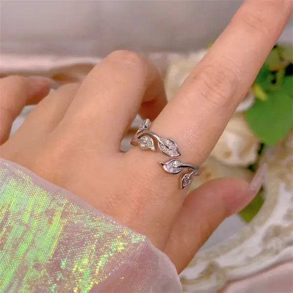 Wholesale Simple Style Bow Knot Copper Plating Inlay Zircon Open Rings