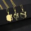 Wholesale Hot-Selling Stainless Steel Corsica Region Emblem Pendant Necklace Unisex Versatile Titanium Steel Sweater Chain Hoodie Chain Accessory
