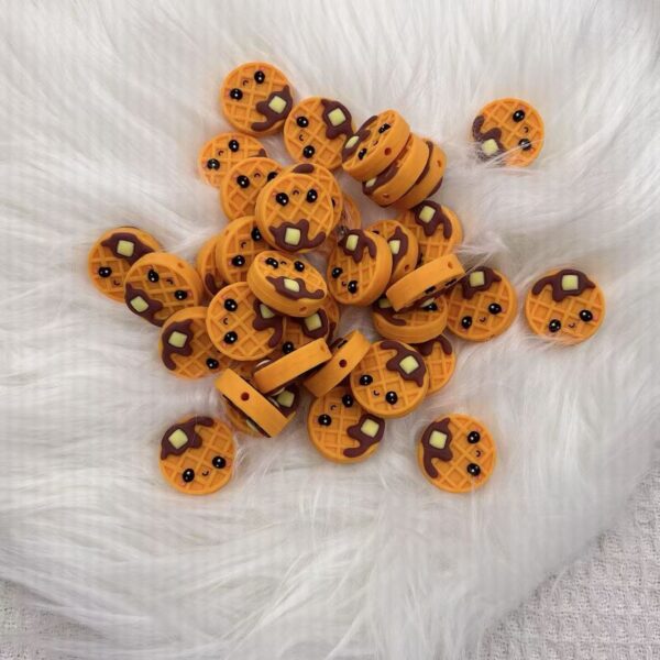 Wholesale silicone creative beads small biscuits beads