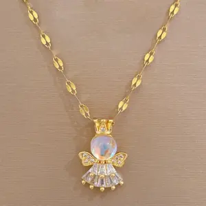 D419 Necklace [Titanium Steel Chain Copper Pendant]]