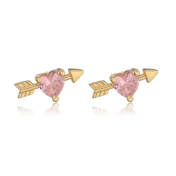 1 Pair Elegant Lady Modern Style Heart Shape agoy Butterfly Plating Inlay Copper Copper Zircon Ear Studs