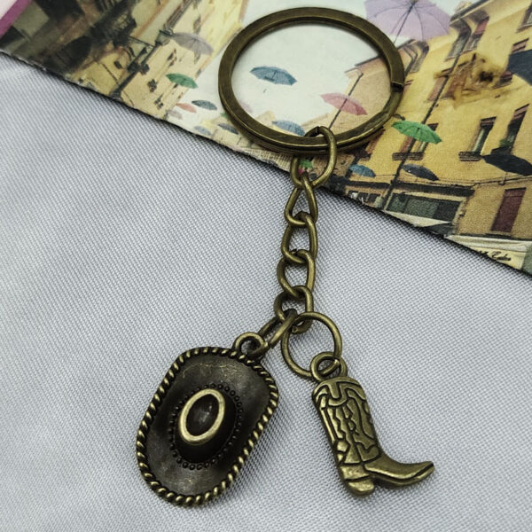 Wholesale European and American Foreign Trade Jewelry American Western Denim Theme Pendant Earrings Cowboy Hat Texas Riding Boots Denim Necklace