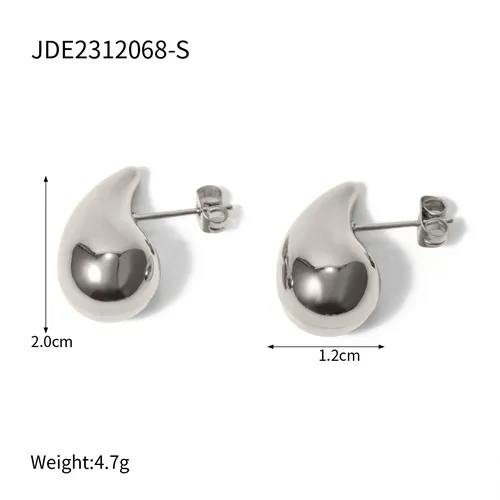 PVD Coated Real Gold Plated Water oplets 316 Stainless Steel IG Style Waterproof Non Tarnish 316 Stainless Steel Ear Studs