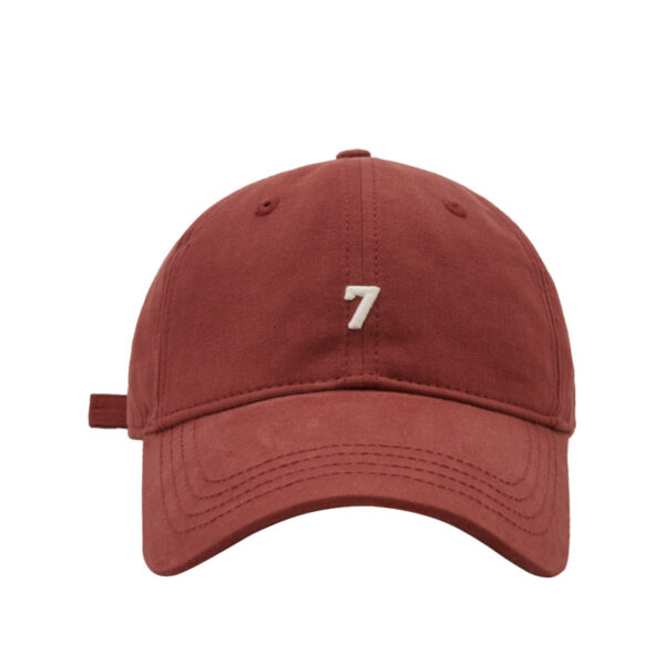 Wholesale High Quality Korean Street Trendy Brand 7 Embroidered Baseball Cap for Men and Women Couple All-match ins Soft Top Cap for Small Face