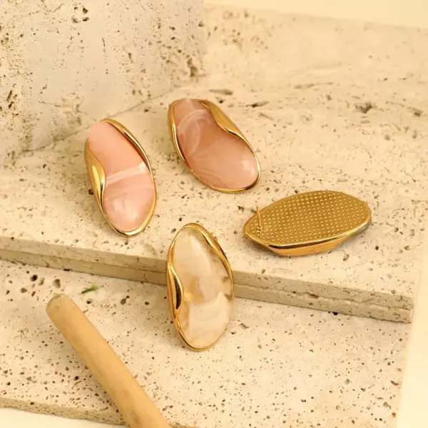 Wholesale 1 Pair IG Style Elegant French Style Rhombus 304 Stainless Steel Ear Studs