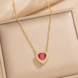 8852 Ruby Heart Necklace