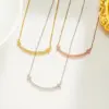 Wholesale PVD Coated Real Gold Plated Geometric Stainless Steel Simple Style Waterproof Non Tarnish Necklace