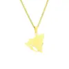 Wholesale Geometric Map 201 Stainless Steel 304 Stainless Steel Basic Modern Style Classic Style 304 Stainless Steel Pendant Necklace