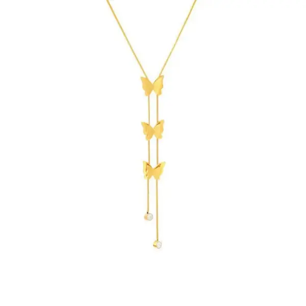 Wholesale Jewelry Fashion Four Leaf Clover Heart Shape Titanium Steel Shell Zircon Plating Inlay Pendant Necklace