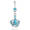 Wholesale Belly Rings Fashion Crown Alloy Diamond