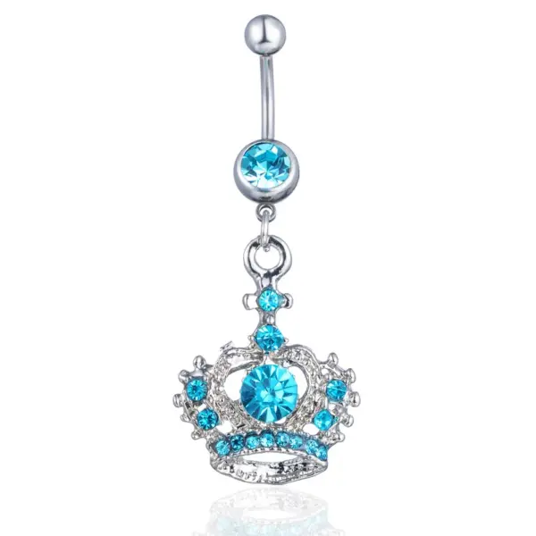Wholesale Belly Rings Fashion Crown Alloy Diamond