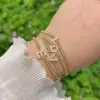 Wholesale Copper 18K Gold Plated Casual Simple Style Classic Style Plating Inlay Letter Zircon Bracelets