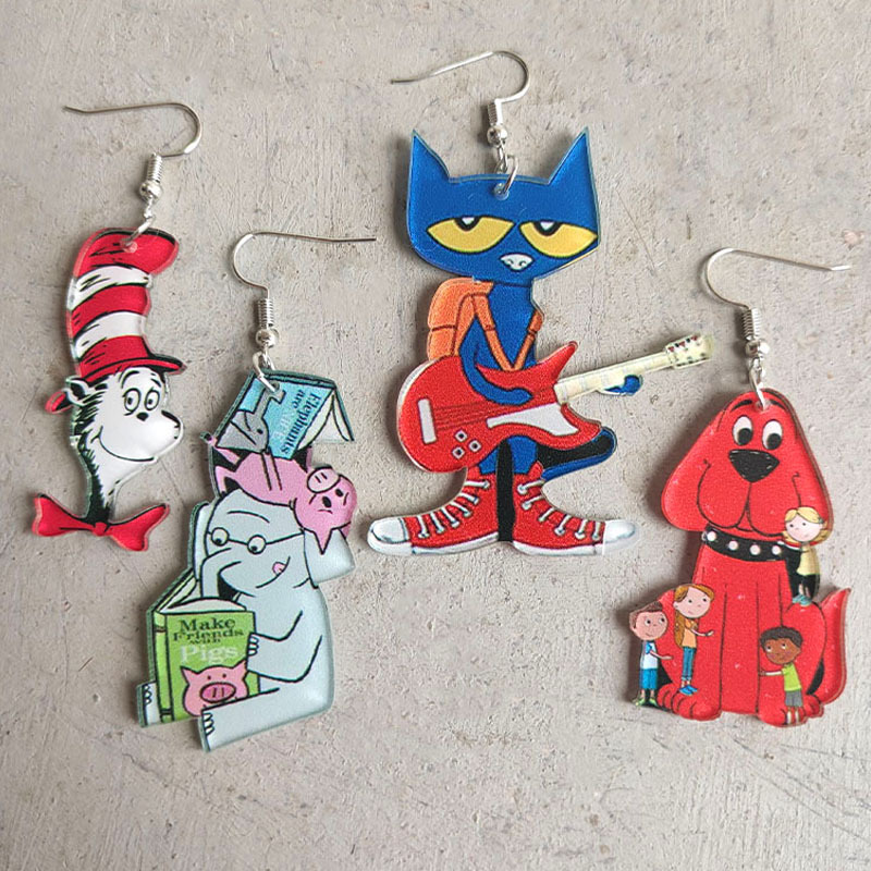 Wholesale Earrings Guitar Cat Elephant Ppy Cute Earrings Aessories