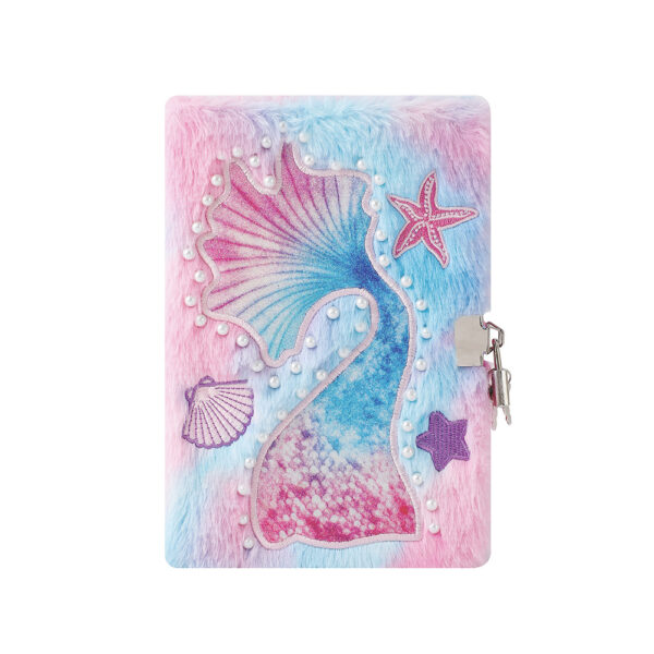 Wholesale Ocean Series Plush Notebook with Lock