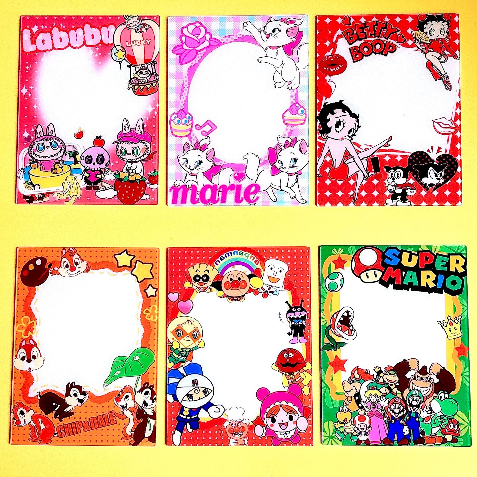 Wholesale New Acrylic Writing Board Message Board Rainbow Bear Cross-Border Tk Us and Japan Version Hot 15cm