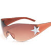 Wholesale Cross-border y2g Millennium hot girl sunglasses five-pointed star sports riding sunglasses European and American personalized future sunglasses