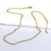 Wholesale Simple Style Solid Color Copper Gold Plated Necklace In Bulk