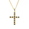 Wholesale Water Plating 18K Gold Plated Real Gold Plated Cross 304 Stainless Steel Copper Fashion Waterproof Non Tarnish 304 Stainless Steel Necklace