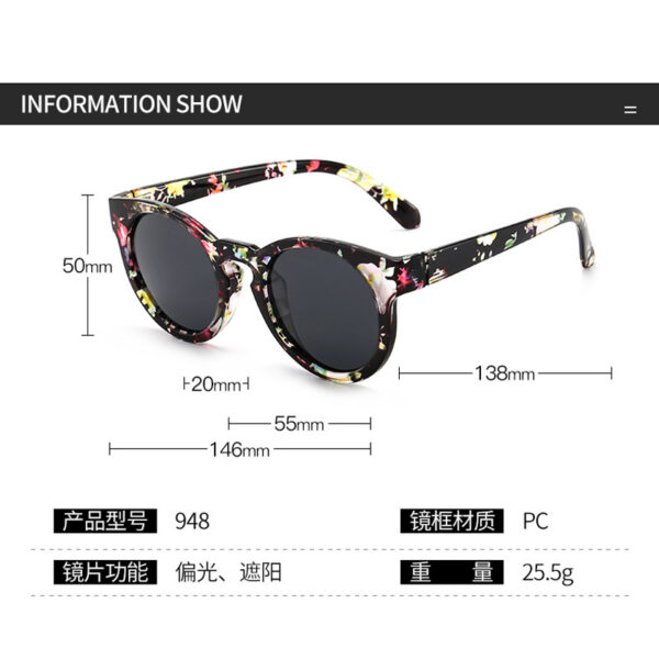 Wholesale Factory new retro polarized sunglasses driving sunglasses women floral fashion trend European and American Amazon glasses
