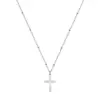 Wholesale Jewelry Simple Style Cross 304 Stainless Steel Pendant Necklace