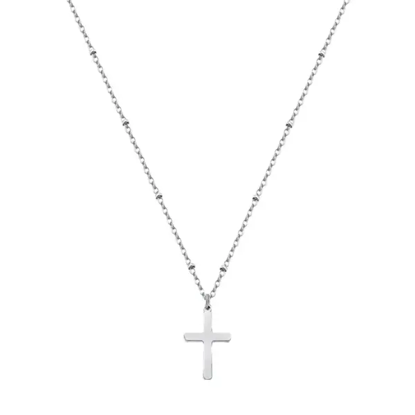 Wholesale Jewelry Simple Style Cross 304 Stainless Steel Pendant Necklace