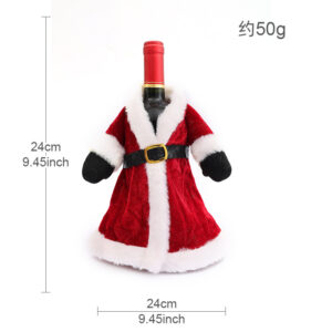 Red velvet wine bottle cover clothing style