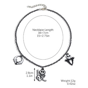 N2404-27 Skull Bat Pendant