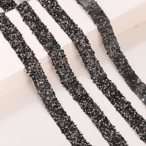 5 gray and black mixed color / 1.5cm double-layer Hot Melt Adhesive rhinestone hot drilling strip