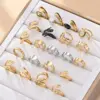 Wholesale Jewelry Vacation Simple Style Solid Color 304 Stainless Steel Plating Rings