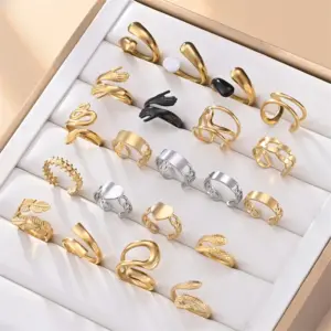 Wholesale Jewelry Vacation Simple Style Solid Color 304 Stainless Steel Plating Rings