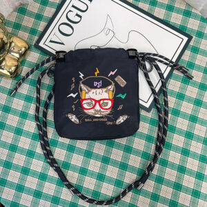 Black Lightning Cat Crossbody Bag