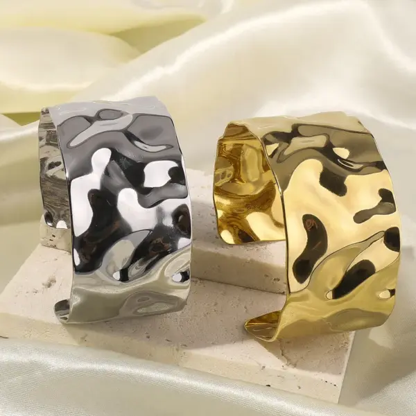 Simple Style Solid Color 304 Stainless Steel Bangle In Bulk