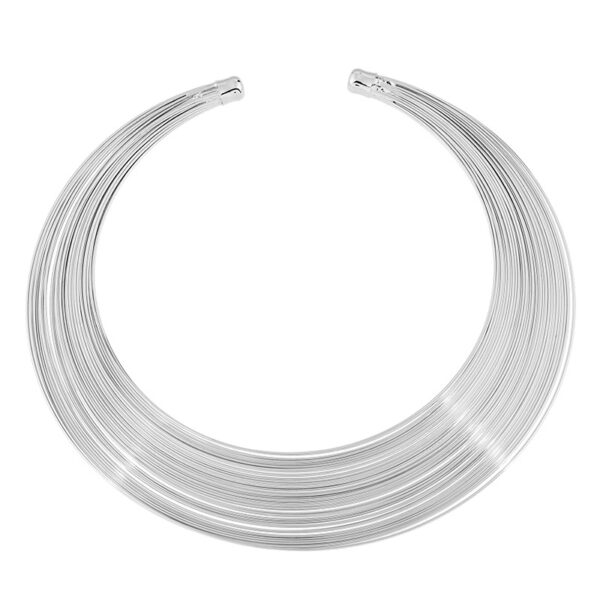 Wholesale exrt explosions fashion striped metal collar necklace four-piece bracelet ring earring collar
