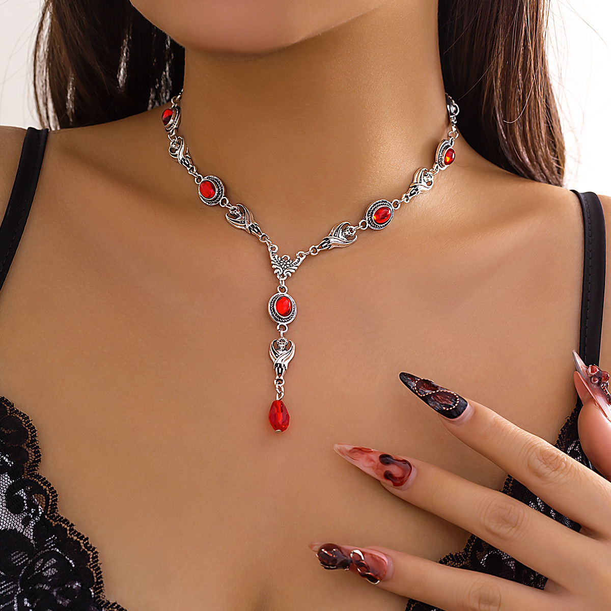 Wholesale Blood Ruby Necklace
