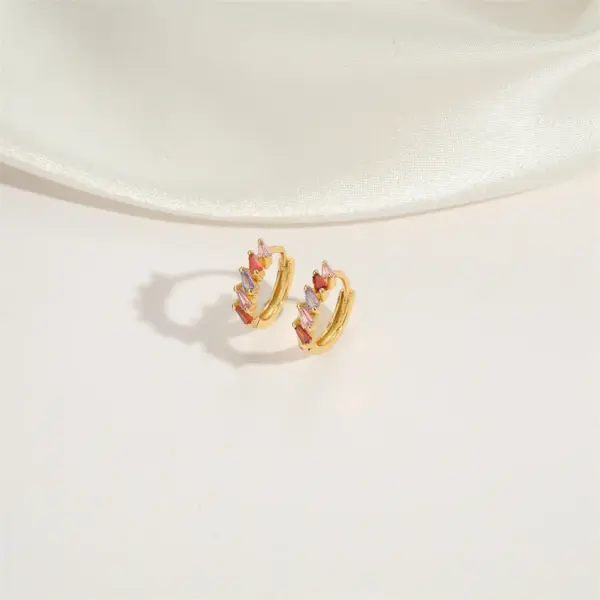 Wholesale 1 Pair Elegant Simple Style Round Plating Inlay Copper Zircon 14K Gold Plated Earrings