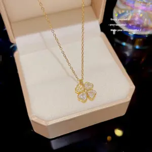 X640 Gold Titanium Steel Necklace