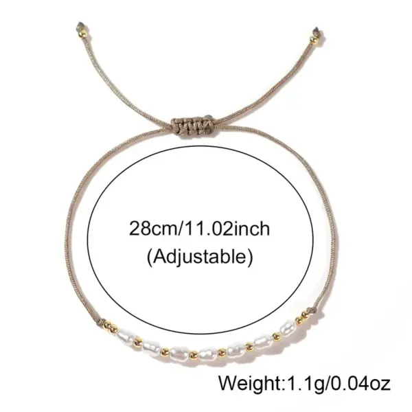 Wholesale Basic Simple Style Classic Style Geometric Imitation Pearl Copper Wholesale Drawstring Bracelets