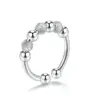 Wholesale Cross-Border Double-layer Rotatable Round Bead Ring Female Anxiety Decompression Female Ring Personality Fashion Bracelet Factory Wholesale