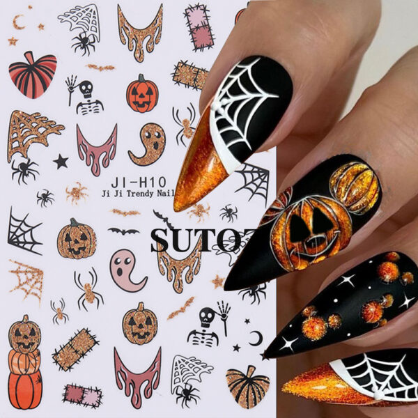 Wholesale DIY Wraps For Craft Cartoon Halloween Nail Art Stickers