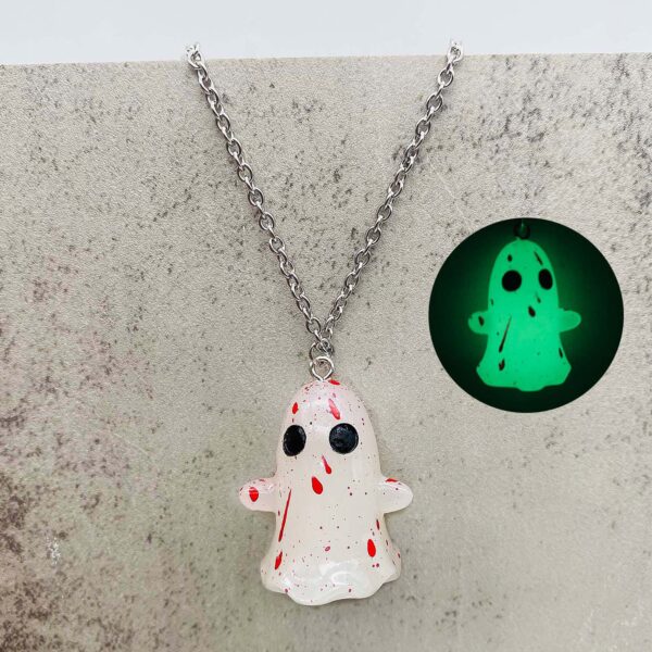 Wholesale Halloween 3D Glow-in-the-Dark Ghost Pumpkin Candy Corn Pendant Earrings
