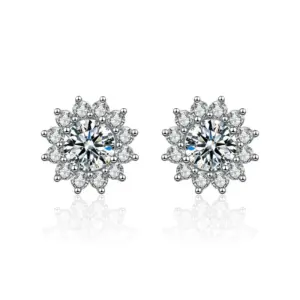 Sun Flower Ear Studs 1 Karat