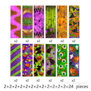 Halloween series transparent crystal label pen sticker waterproof sticker set (24 pieces/set)-4