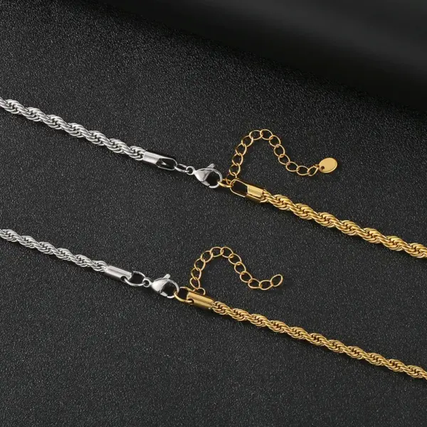 Wholesale Ion Plating (IP) 18K Gold Plated Geometric 304 Stainless Steel Simple Style Waterproof Non Tarnish Bracelets Necklace